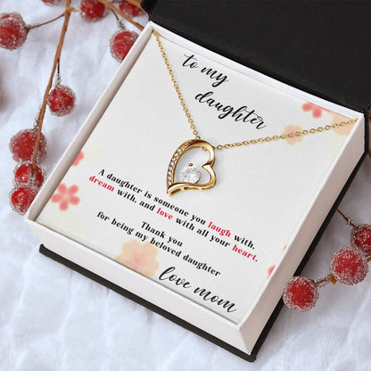 Thank You For Being My Beloved Daughter Necklace Forever Love Necklace