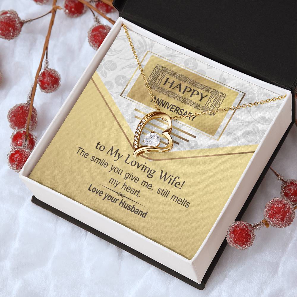 Anniversary Heart Locket Necklace Customize Anniversary Necklace Jewelry Gifts For Wife Anniversary Forever Love Necklace