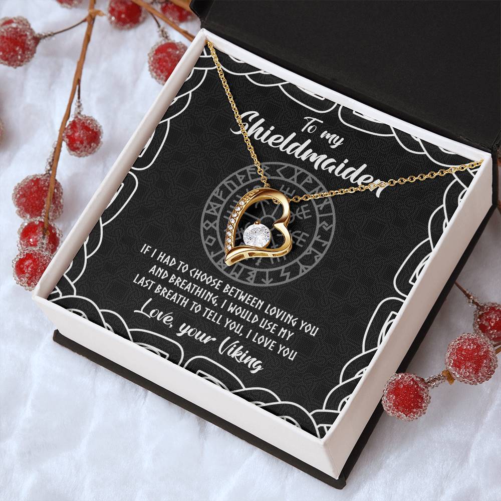 To My Shieldmaiden Heart Necklace Love Your Viking. 1 Forever Love Necklace