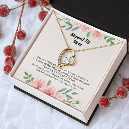 Stepped Up Mom Gift Special Message Card Custom Step Mom Necklace Gift Ss123 1 Forever Love Necklace