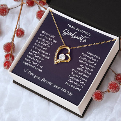 To My Soulmate I Love You Forever And Always Forever Love Necklace