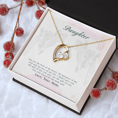 To My Daughter Beautiful Chapters Forever Love Necklace Daughter Necklace Gift For Daughter Xmas Christmas Daughter Gift From Mom 3 Forever Love Necklace