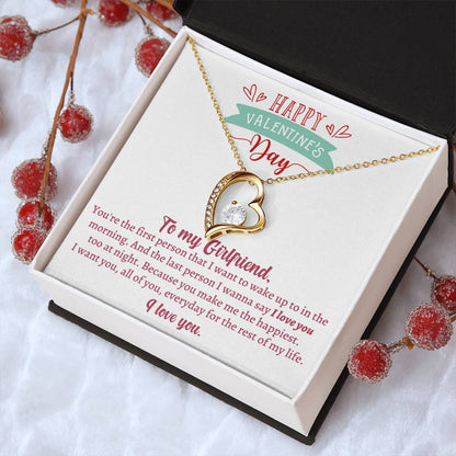 Valentine's Gift For Girlfriend You Make Me The Happiest. 1 Forever Love Necklace