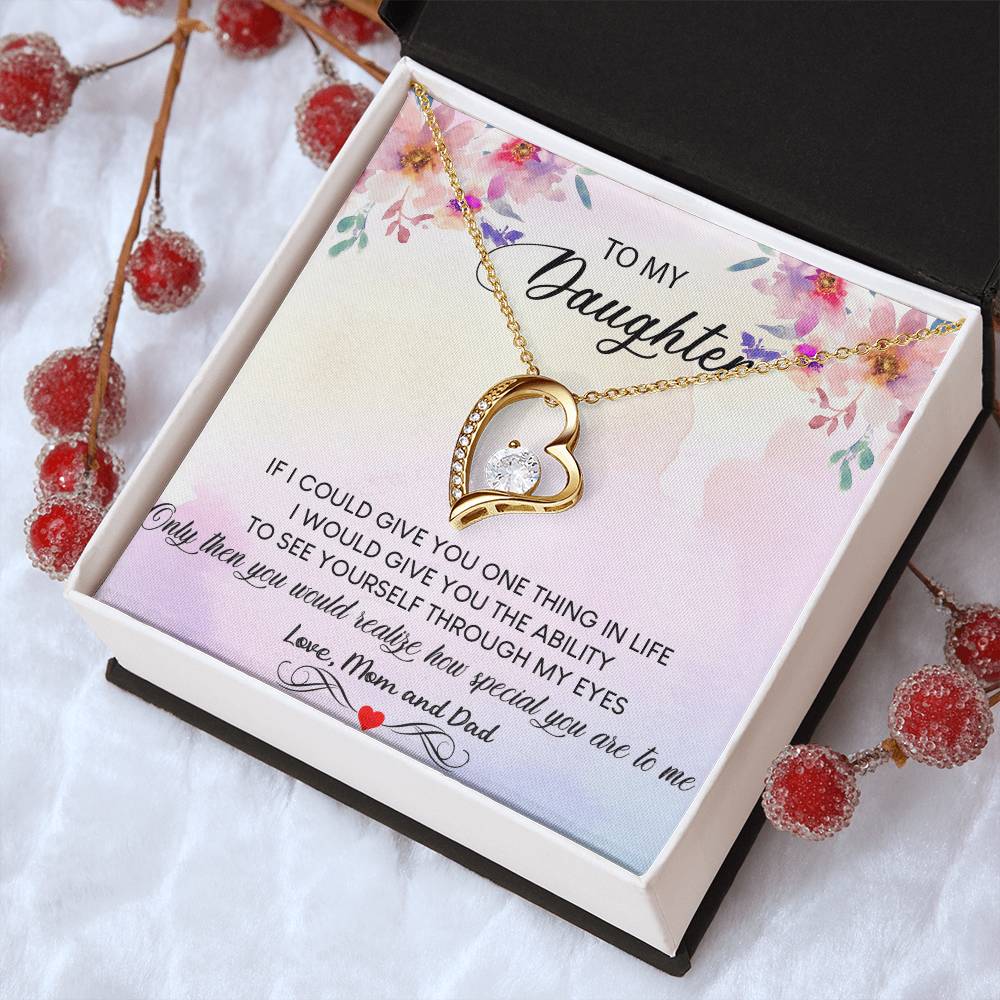 To My Daughter Necklace Forever Love Gift Daughter Necklace From Mom And Dad Customize Daughter Necklace Gift Daughter Birthday Gifts Forever Love Necklace