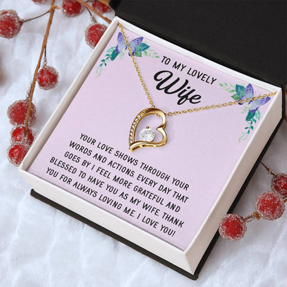 Small Gold Heart Pendant With Cubic Zirconia Necklace Gift For Wife Sentimental Gifts For Mothers Day Wife Anniversary Birthday Forever Love Necklace