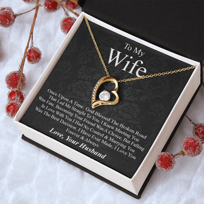 To My Wife The Best Decision 1 Forever Love Necklace