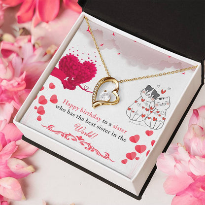 Heart Handmade Necklace For Sister Forever Love Necklace Forever Love Necklace