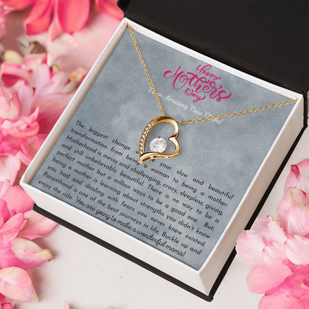 Happy First Mother's Day To My Beautiful Wife First Mother's Day Gift From Husband First Mother's Day Gift Forever Love Necklace