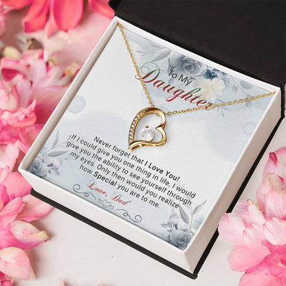 Gift For Daughter From Dad To My Daughter Necklace Daughter Gift From Dad Birthday Gift For Daughter From Dad Christmas Gift Forever Love Necklace