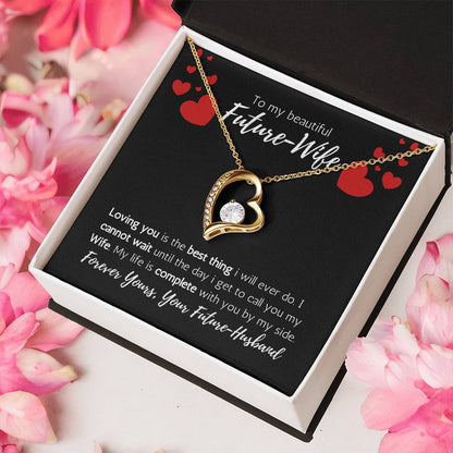 To My Future Wife Valentine's Day 14k White Gold Heart Necklace 1 Forever Love Necklace