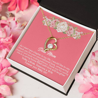 Mother Of The Bride Gift From Daughter Forever Love Necklace