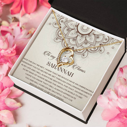 Maid Of Honor Gift Necklace Maid Of Honor Wedding Gift Customize Maid Of Honor Giftforever Love Necklace For Maid Of Honor Wedding Day Forever Love Necklace