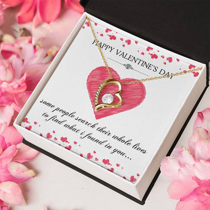 Happy Valentines Day My Love Forever Love Necklace