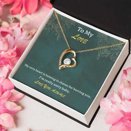 To My Love - I Am Sorry - 925 Sterling Silver Pendant Forever Love Necklace