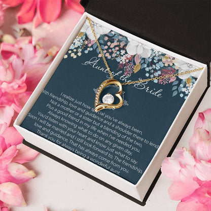 Aunt Of Bride Gift Aunt Of The Bride Necklace Aunt Forever Love Necklace Wedding Gift Auntie Gift For Your Wedding Wedding Gift For Forever Love Necklace