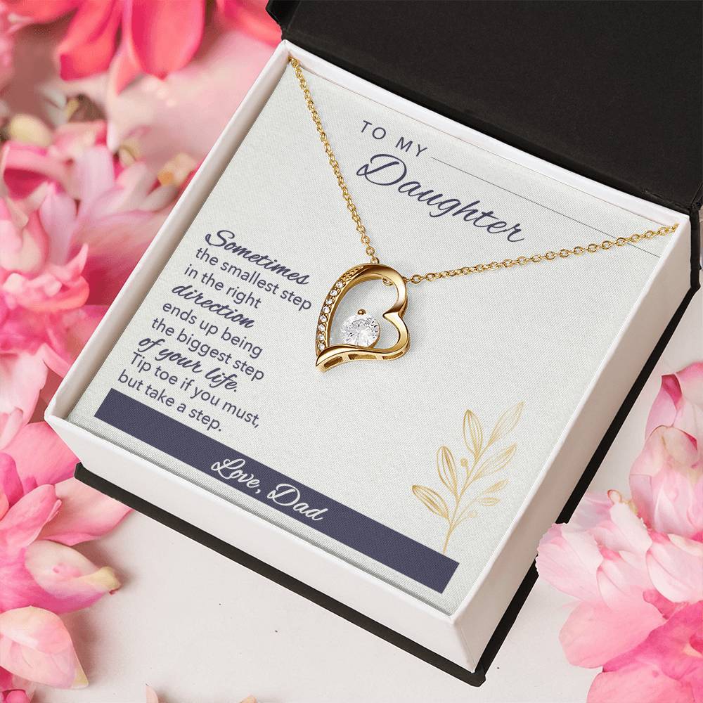 To My Daughter Necklace Gift For Daughter Customize Necklace Gift For Daughter Dad To Daughter Necklace Forever Love Necklace