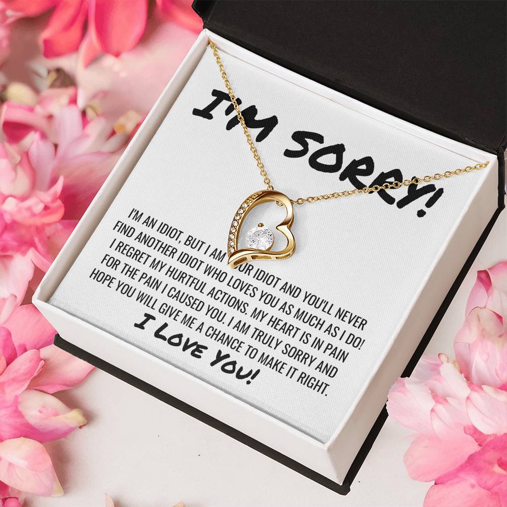 Sorry Apology Love Necklace Forever Love Necklace