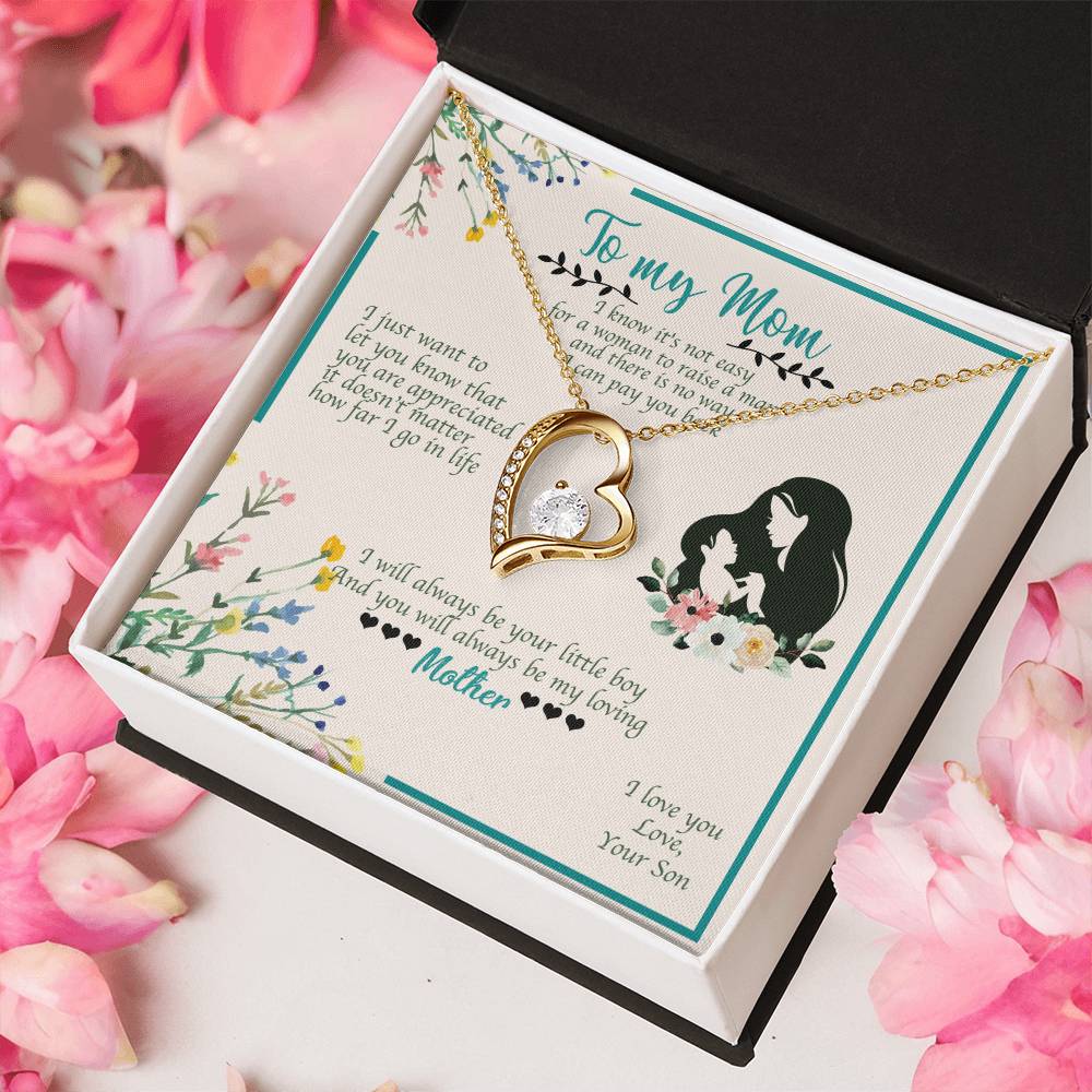 To My Mom I Will Always Be Your Little Boy 1 Forever Love Necklace