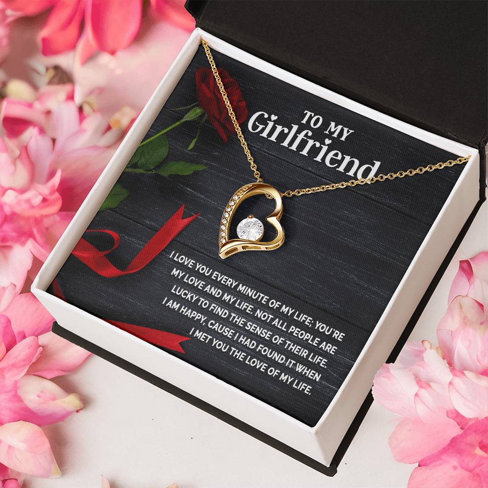 To My Girlfriend Necklace For Girlfriend Girlfriend Jewelry Anniversary Gift For Girlfriend Girlfriend Gift. Forever Love Necklace