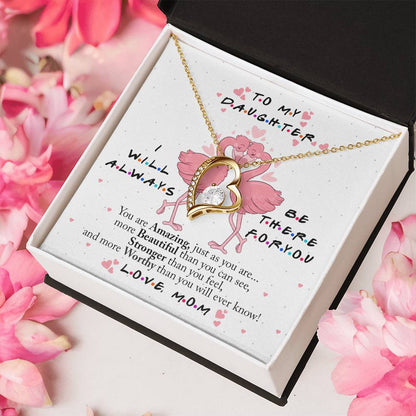 To My Daughter Flower Necklace Love Knot Pendant Cute Gift For You From Your  Gift For Daughter From Mom Daughter Mother Necklace Forever Love Necklace