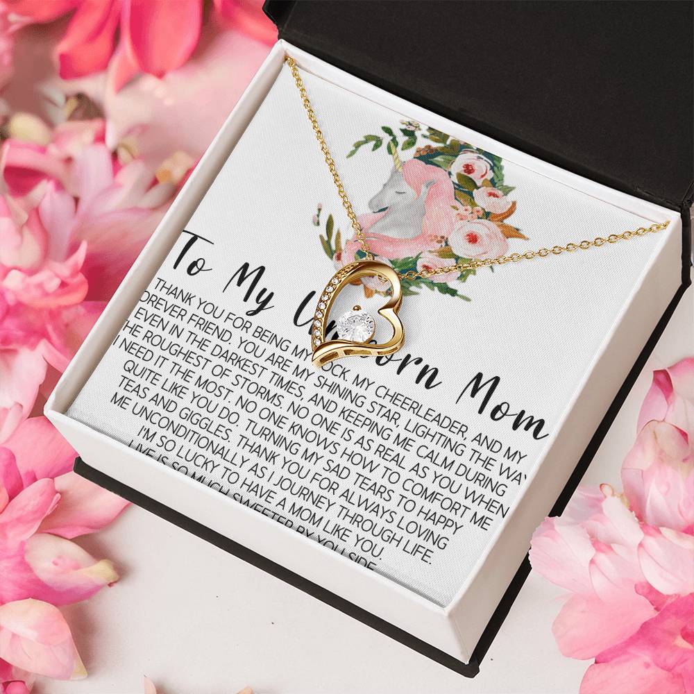 To My Unicorn Mom Mom Wedding Gift From Bride Gift For Mom On Wedding Day Mother Of The Bride Necklace Wedding Gift For Mom Bride To Mom Forever Love Necklace