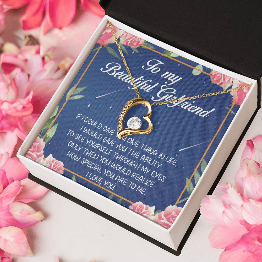 To My Beautiful Girlfriend Forever Love Necklace