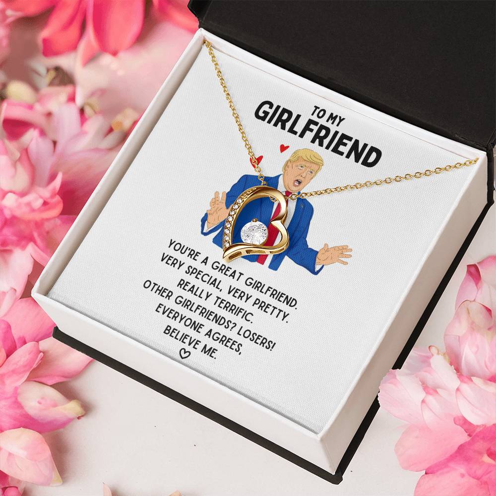 To My Girlfriend You're A Great Girlfriend Necklace 1 Forever Love Necklace