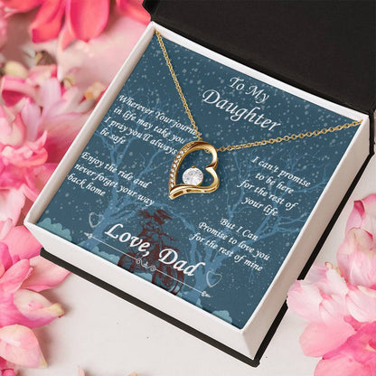 Wherever Your Journey Biker Daughter Forever Love Necklace