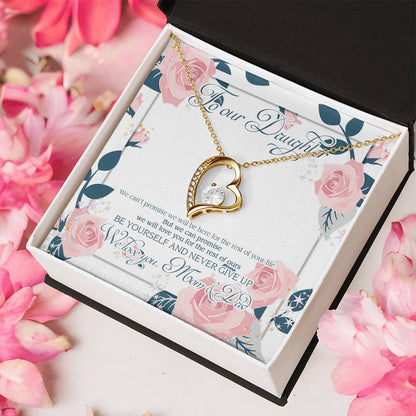 Our Daughter Wedding Gift Daughter Necklace From Mom Daughter Necklace Customize Daughter Necklace Birthday Gift For Daughter Forever Love Necklace