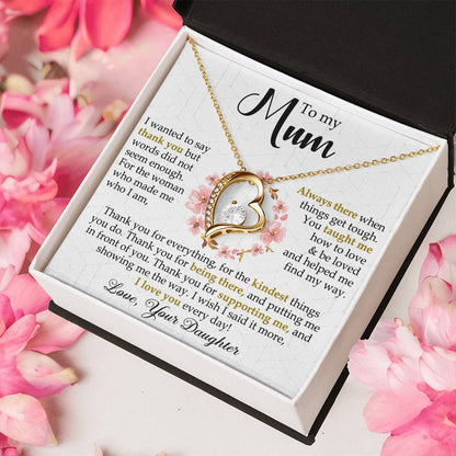 Mum Gift  Be Loved Forever Love Necklace Forever Love Necklace