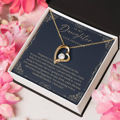 Gift From Mom New Mom Mom To Be Gift Expecting Mom Gift Pregnancy Gift For Daughter Baby Shower Gift Mothers Day Forever Love Necklace