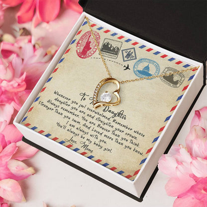 To My Daughter Necklace From Mom Gift For Daughter From Mom Birthday Gift Daughter Graduation Gift Daughter Birthday Gift From Mom Forever Love Necklace