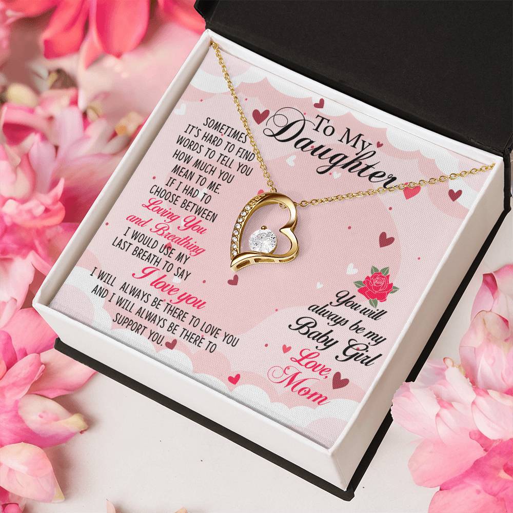 To My Daughter Necklace From Mom Gift For Daughter From Mom Birthday Gift Daughter Graduation Gift Daughter Forever Love Necklace