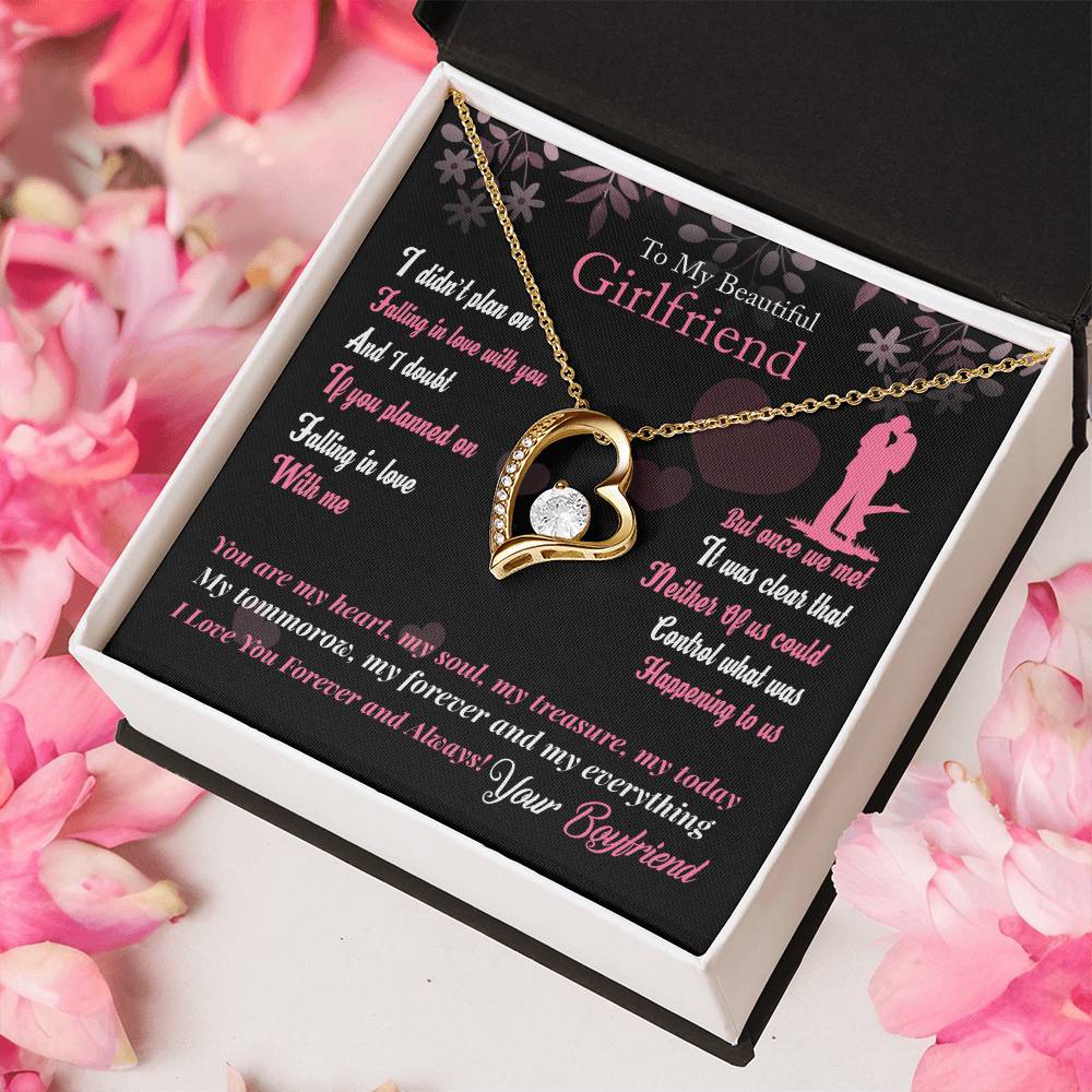 To My Beautiful Girlfriend - Forever Love Necklace Forever Love Necklace