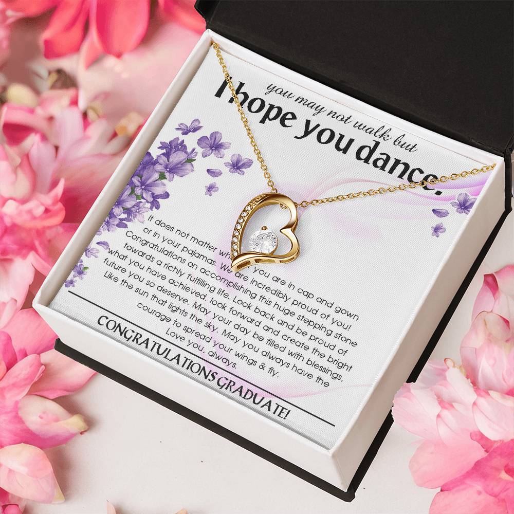 Class Of 2022 Graduation Gift For Daughter Senior 2021 Graduation Necklace Gift Box No Walk Graduation Forever Love Necklace