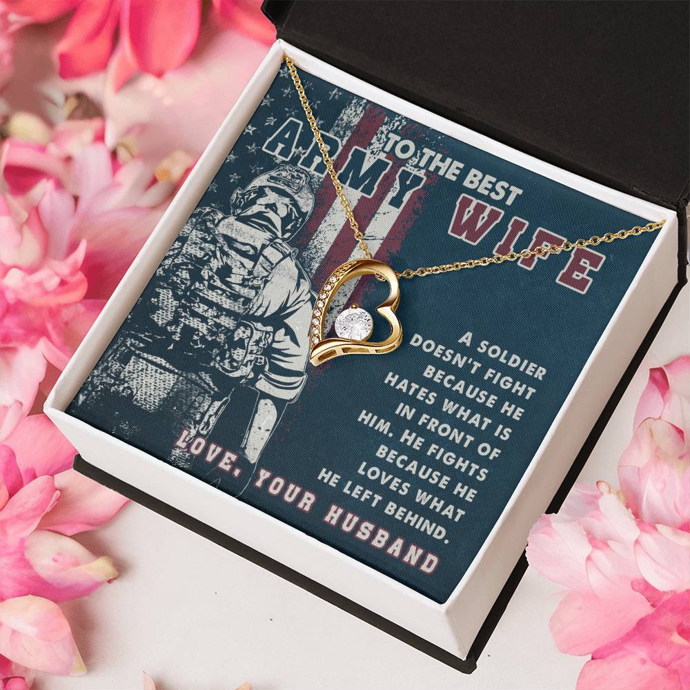 Forever Love Necklace - To The Best Army Wife Forever Love Necklace