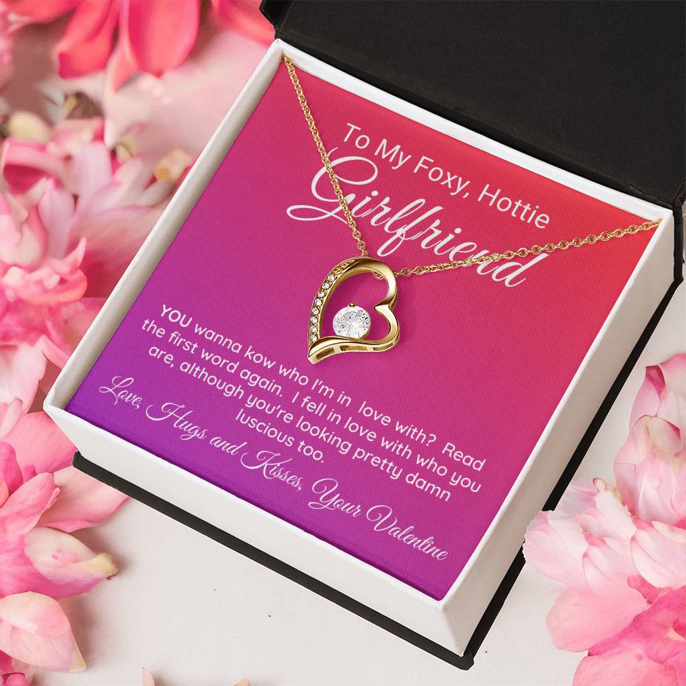 Valentine's Girlfriend Gift Heart Necklace Forever Love Necklace