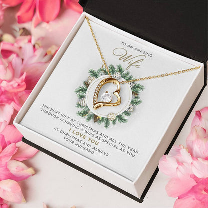 To An Amazing Wife – Love You At Christmas And Always – 1 Forever Love Necklace