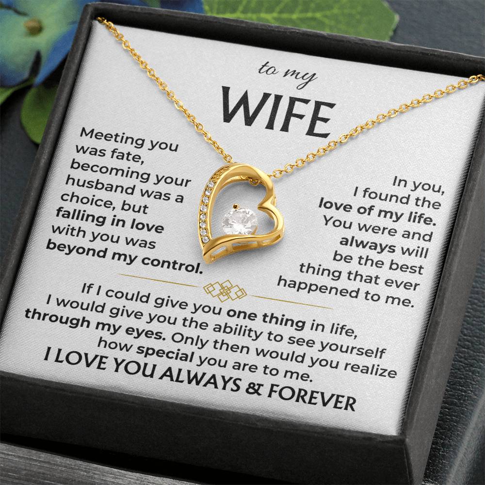 To My Wife - I Love You Always & Forever - Gift Set Forever Love Necklace
