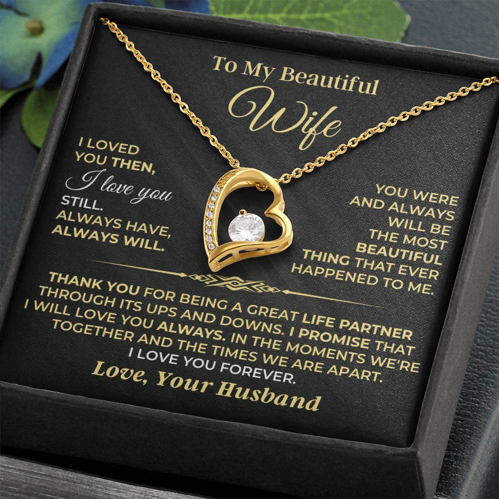 To My Beautiful Wife - Forever Love Gift Set - Ss532 Forever Love Necklace