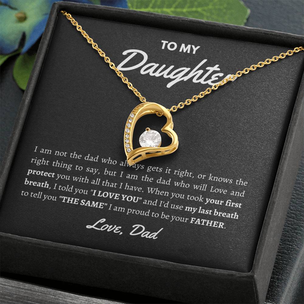 Xmas Love Necklace Gift From Dad - Show Her Your Love With This Unique Father-Daughter Jewelry For Birthday 2 Forever Love Necklace