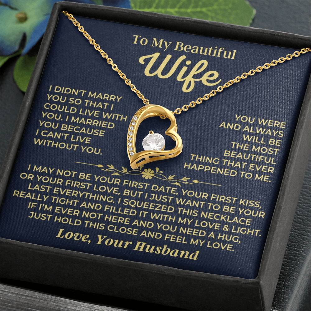 To My Beautiful Wife - Forever Love Gift Set - Ss535 Forever Love Necklace