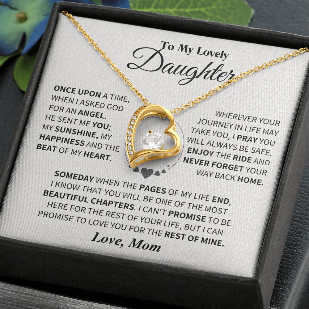 Daughter Gift- From Mom Forever Love Necklace