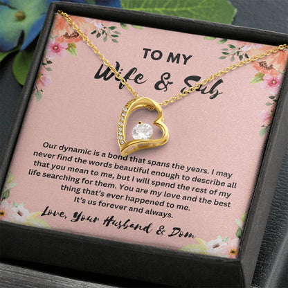 Customizable Bdsm Necklace, Wife & Submissive Necklace, Gift For Submissive, Bdsm Gift, Gift From Dom, Anniversary, Christmas, Discreet Forever Love Necklace