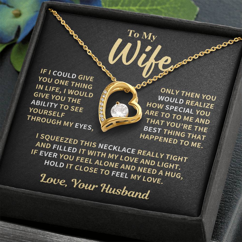 Wife Gift, Love And Light Forever Love Necklace Forever Love Necklace