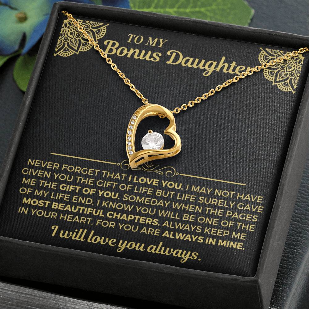 To My Bonus Daughter - Forever Love Gift Set - Ss558 Forever Love Necklace