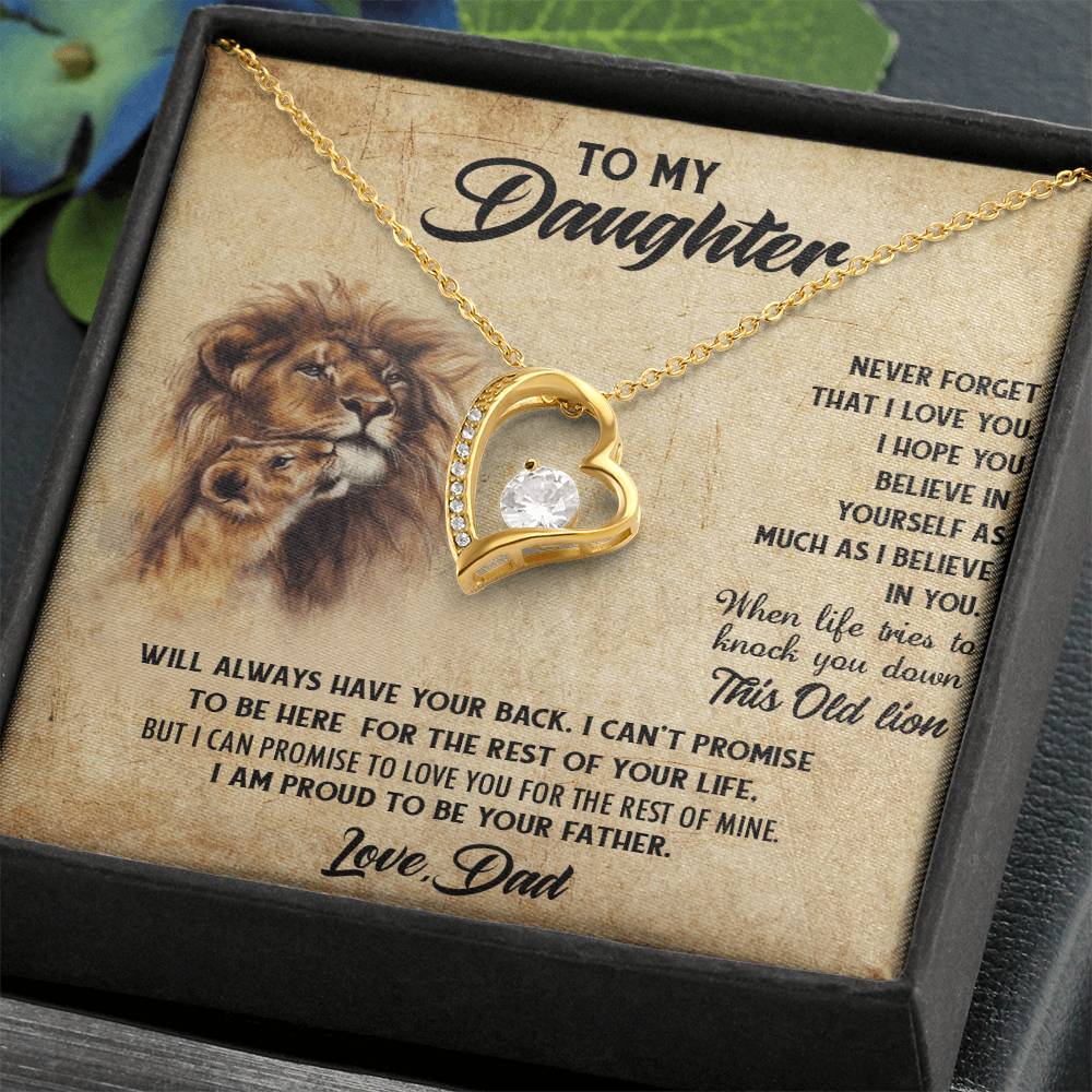 To My Daughter Necklace  Father Daughter Necklace  Father To Daughter Christmas Gift From Dad  Bonus Daughter Necklace Gifts From Dad Forever Love Necklace