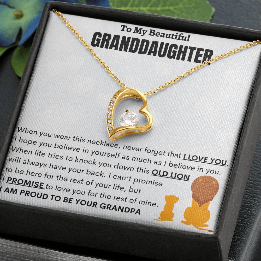 Gift For Granddaughter From Grandpa Forever Love Necklace