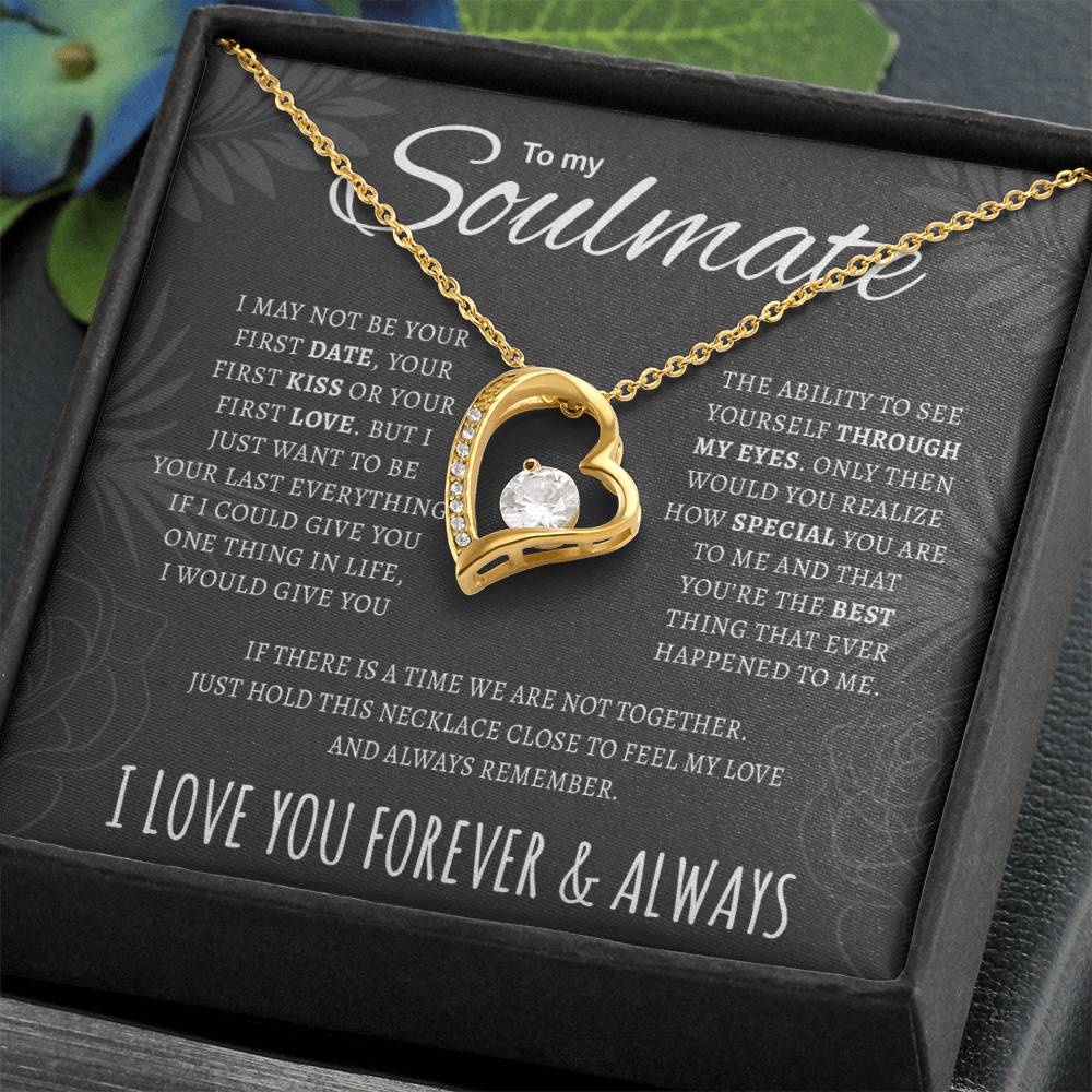 To My Soulmate, The Ability To See Yourself Through My Eyes Forever Love Necklace