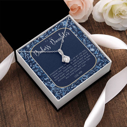 Badass Daughter Gift To My Daughter Necklace From Mom Grown Up Daughter Gift From Mom Gift For Daughter From Mom Daughter's Birthday Alluring Beauty Necklace